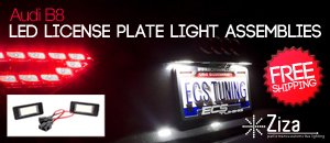 Audi B8 LED License Plate Light Assemblies