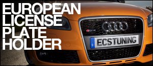 Audi B7 A4/S4/RS4 European License Plate Holder - Grey