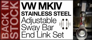 MKIV Stainless Steel Adjustable Sway Bar End Link Set