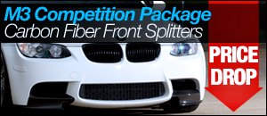 BMW M3 Competition Package Carbon Fiber Front Splitters