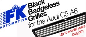 Audi C5 A6 FK Black Badgeless Grilles
