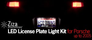 Porsche LED License Plate Light Kit