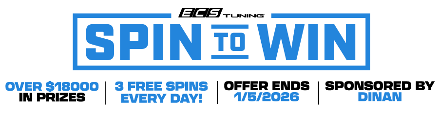 ECS Tuning Spin To Win Sweepstakes! Every spin and every dollar spent is an entry!